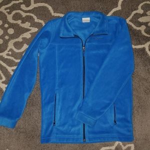 Columbia L blue fleece jacket